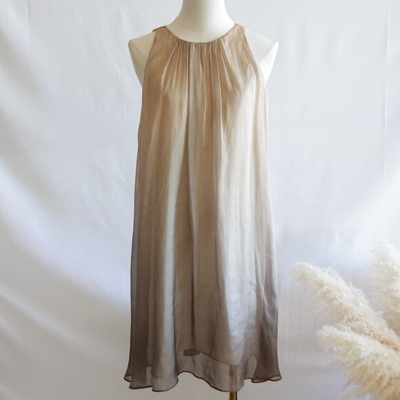 Zara Dresses & Skirts - Zara Silk tan Mini dress size S